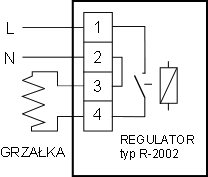 Schemat podłączenia regulatora R-2002