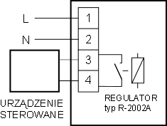 Schemat podłączenia regulatora R-2002A