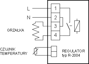Schemat podłączenia regulatora R-2004