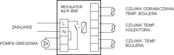 Schemat podłączenia regulatora R-3006